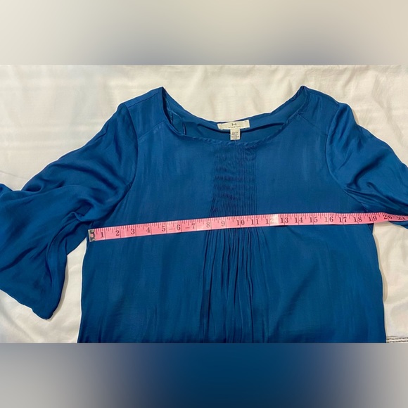 Halston Navy Bell Sleeve Dress - Picture 6 of 7